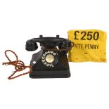 A black dial telephone