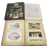 2 early 20th century postcard albums, including topographical, fairies, greeting cards, including