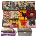 A quantity of vinyl records, punk alternative 70s and early 80s in genre, including such artists