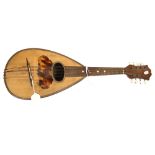 An 8-string rosewood bowl-back German mandolin, L58cm Overall good condition, all strings are