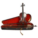 Medio - Fino - A 19th century French Violin 4-string violin. Label to interior, with inscription '