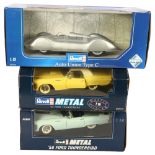 REVELL - a group of 1:18 scale diecast models, in original boxes, some with associated display