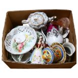 A quantity of vintage and antique China, various teapots and other items.