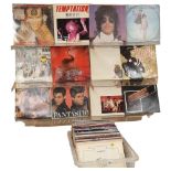 A quantity of vinyl LPs, 80s pop etc related in genre, including such artists at Wham, Heaven 17,