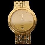 LASSALE - a lady's gold plated Lassale quartz wristwatch with date aperture, dial width including