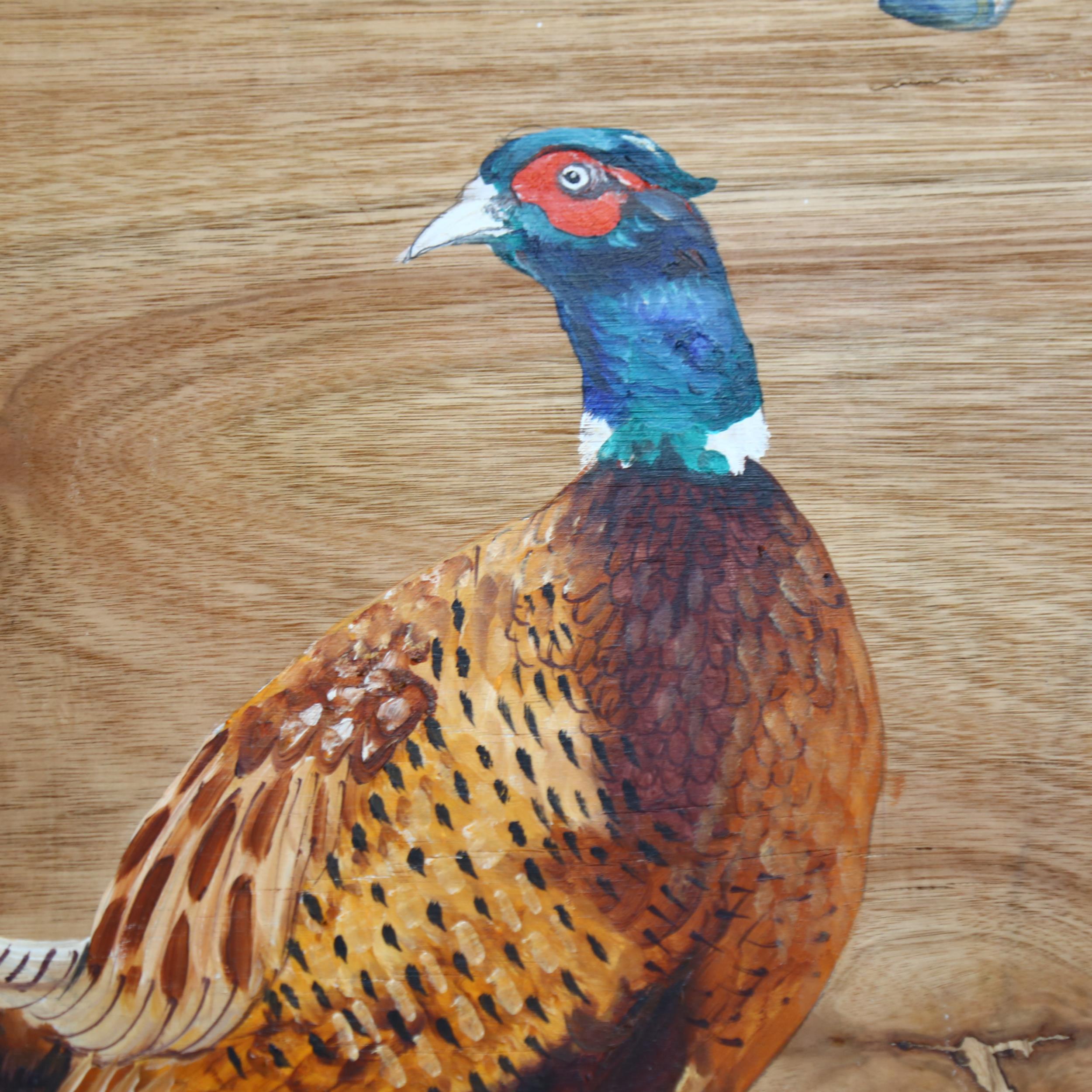 Clive Fredriksson, oil on board, "the pheasant", 67cm x 57cm, framed - Image 2 of 2