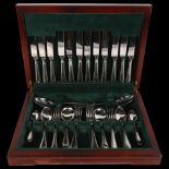 A canteen of bead-edge stainless steel cutlery for 6 people "Jonelle", in fitted case