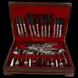 A canteen of community stainless steel cutlery for 6 people, including fish service and carving set,