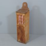 A French pine baguette box. Height 92cm.