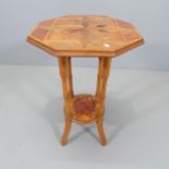 A New Zealand Kauri and specimen wood tilt-top occasional table, probably by William Norrie, circa