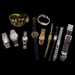 A collection of fashion wristwatches, including G-Shock, Tissot, Seksy, lady's Tissot etc, all