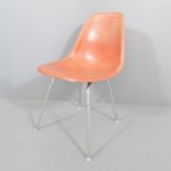 CHARLES EAMES - an early Herman Miller fibreglass DSX shell chair with moulded maker’s marks