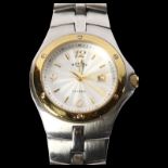 ROTARY - a lady's Rotary Classic bi-metal quartz wristwatch with bracelet strap and date aperture,