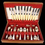 VINERS OF SHEFFIELD - a canteen of plated cutlery for 6 people, in fitted case