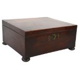A 19th century rosewood sewing box, with fitted interior, 30 x 25cm