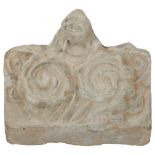 An Ancient terracotta antefix (roof tile), probably Roman, width 21cm, height 20cm