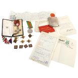 A military MBE, Defence medal and miniature medals, awarded to Edwin Marshall 1436125 (Royal