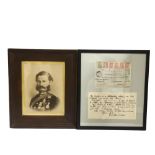 An original photograph of Matthew Dixon VC (1821 - 1905), together with an interesting framed re-