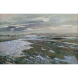 Errol Boyley (1918 - 2007), marshland scene, oil on board, signed, 50cm x 75cm, framed Good original