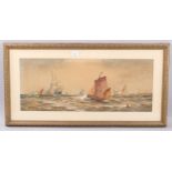 Thomas Bush Hardy (1842 - 1897), off the Kent coast, watercolour, signed and dated 1889, 29cm x