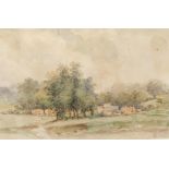 Thomas Bush Hardy (1842-1897), watercolour on paper, A Sussex Village, signed with initials and