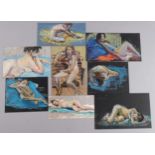 A quantity of life drawings, oils and pastels, various artists