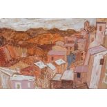 Moy Keightley, Orvieto, watercolour, 1959, signed, 30cm x 45cm, framed Good condition