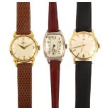 3 wristwatches, including Marvin, and Art Deco Swiss silver example, all working order (3) Lot