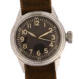 ELGIN - an American Second World War Period stainless steel military issue Type A-11 mechanical