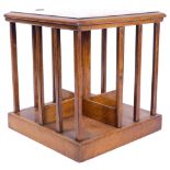 An apprentice piece oak table-top revolving bookcase, H28.5cm, W26cm Good overall condition, general