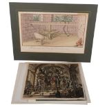 6 hand coloured 19th century engravings of Chinese scenes