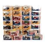 A group of boxed diecast vehicles, including many Lledo Collectables Days Gone Series, including