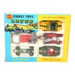 CORGI TOYS - a Corgi Toys Gift Set 37, Lotus Racing, various vehicles included within the set, in