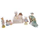 5 Royal Albert Beatrix Potter figures, books, and Royal Doulton Ascot figure