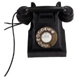 A Vintage black Bakelite AEP dial telephone