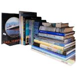 Various books about cruise liners, steam ships etc