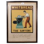 WHITBREAD - a Whitbread Inns framed sign, "The Sawyers", with narrative "speak of the moderns