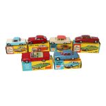 CORGI TOYS - a group of 6 boxed vehicles, including model 234 Ford Consul Classic, model 327 M.G.B.