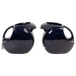 FREDERICK HURTEN RHEAD for HOMER LAUGHLIN, USA - a pair of Fiesta ware pottery jugs, H18cm