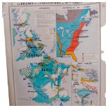 Antique railway map of the British Isles, published by The Distillers Company Ltd, 86cm x 74cm,