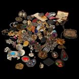 A collection of Vintage brooches, bangles, including animal design etc