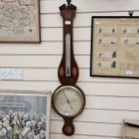 An inlaid mahogany wheel barometer, by J Marzorati of 7 Grevil Street London, circa 1800