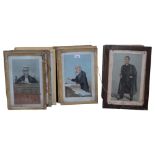 A set of 11 Spy prints depicting judges, 2 Vanity Fair courtroom prints etc