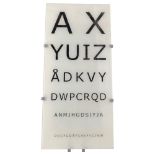 An illuminated Optician's sign, 57 x 26cm Good overall condition, the lightbox to the rear has a