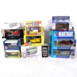 A quantity of boxed diecast vehicles, vehicles are TV and film related in nature...