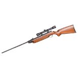 A West German Weihraugh, HW35 5.5 KAL air rifle, with Air Arms 4x32 scope, overall length 116cm,