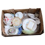 Various teaware, collector's plates, Wedgwood dishes etc