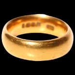 A 22ct gold wedding band, 12.5g