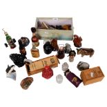 Painted plaster Nativity set, novelty liqueur bottles, including Beneagles Scotch Whisky, animal