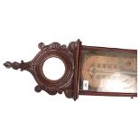An Admiral Fitzroy mahogany-cased barometer, L122cm (missing its central timepiece)